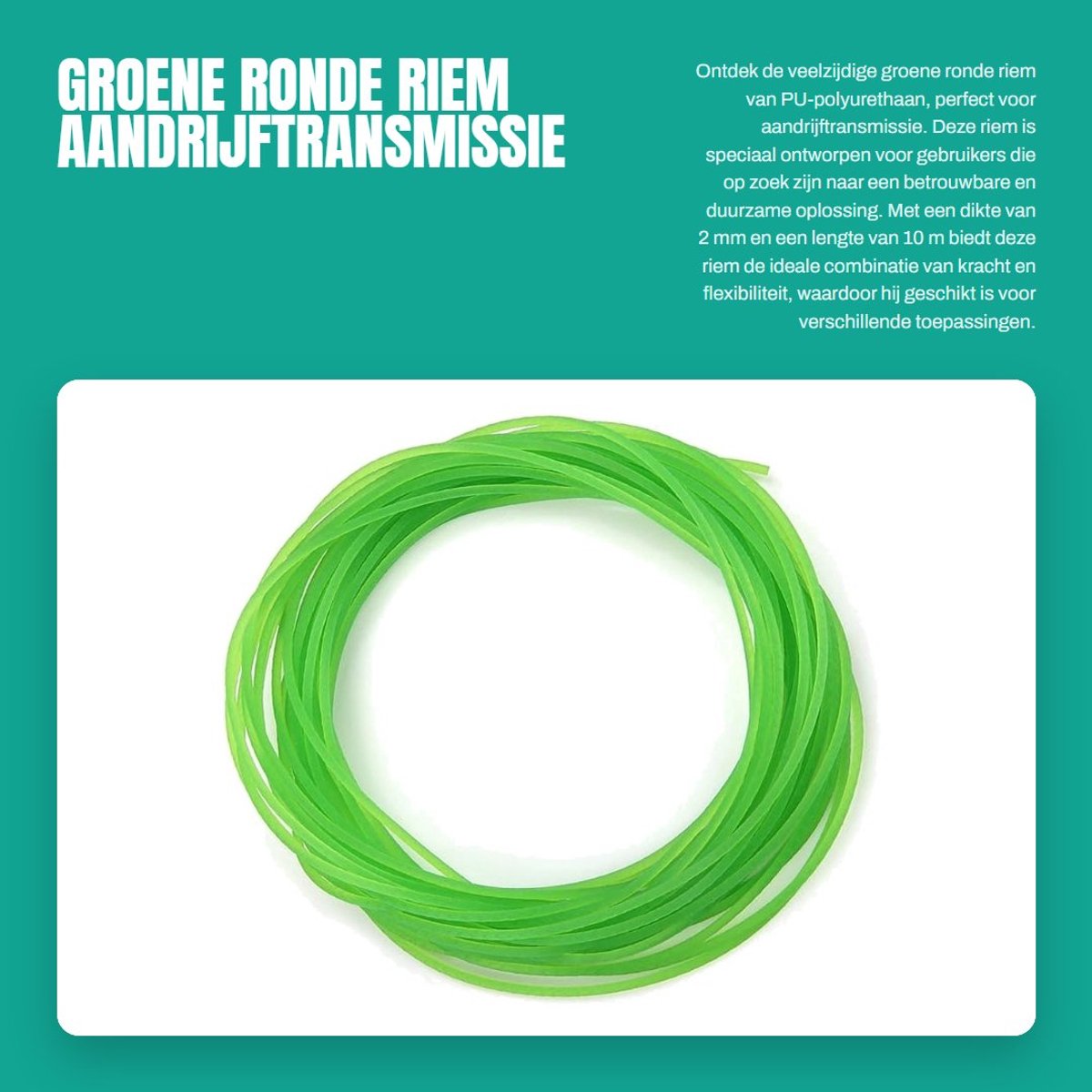 Dailygoods- Riem Ruw Oppervlak - PU-polyurethaan - Eenvoudig Lassen - Lange Levensduur - Kosteneffectieve Optie - Hoge Slijtvastheid - Polyurethaanband