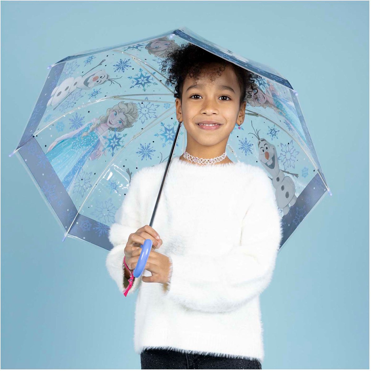 Frozen Paraplu - Kinderparaplu - Metaal frame - Blauw - Transparant — cadeau in Spellen & Speelgoed - foto 3