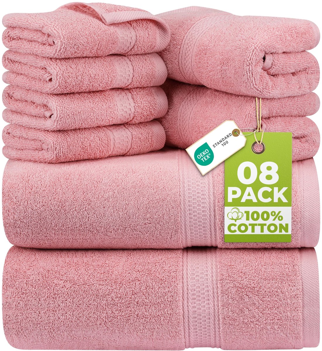 Dailygoods - Premium Handdoeken Set - Luxe Absorberend - 8-delig - 600 g/m2 - Voor Badkamer en Fitness - Ideaal voor Volwassenen