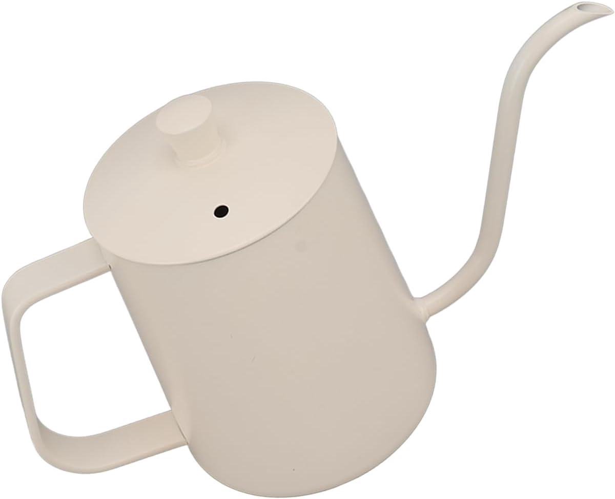 Theepot Ketel - Koffieketel Giet - Koffie Zetten - Nauwkeurige Tuit - 600 ml - Wit
