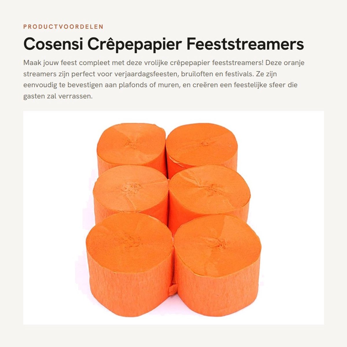 Dailygoods- Crêpepapier 6 Rollen 4,5 cm x 25 m - Feestversiering - Streamers - Achtergrond Decoraties - Verjaardagsfeest - Bruiloft - Festivaldecoraties