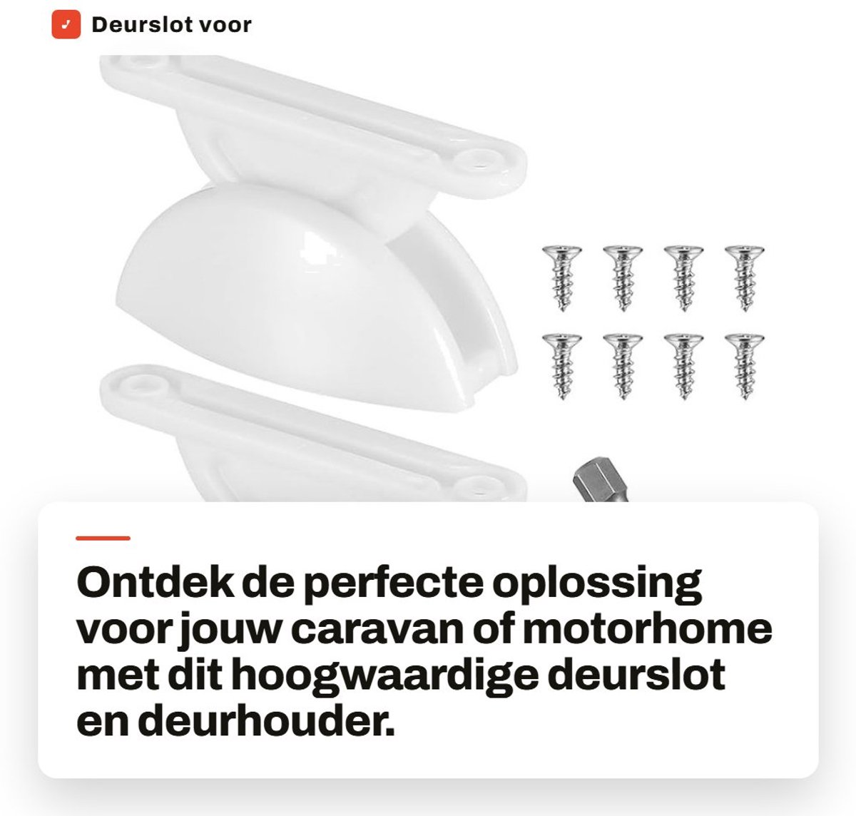 Dailygoods- Deurslot Hoogwaardige Nylon - Deurslot Caravan - Deurslot Motorhome - Deurslot Boot - Deurslot Camping - Weerbestendig en Duurzaam - Deursluiting