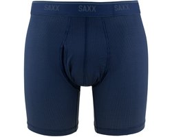 SAXX Heren Boxershort Quest Quick-Dry Mesh - Boxer met BallPark Pouch® - Onderbroek Sneldrogend & lichtgewicht - Donkerblauw - S