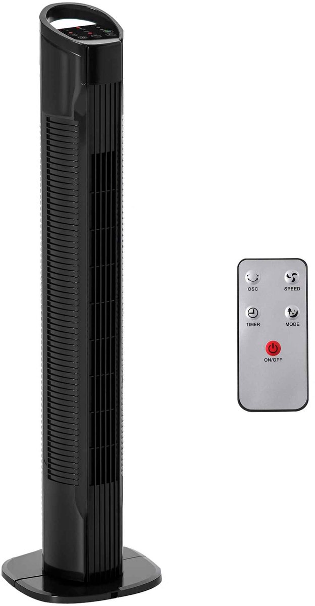 Bruinsma INEX Torenventilator - Verticale ventilator - Vloerventilator - Tafelventilator - Statiefventilator - Binnen - Zwart
