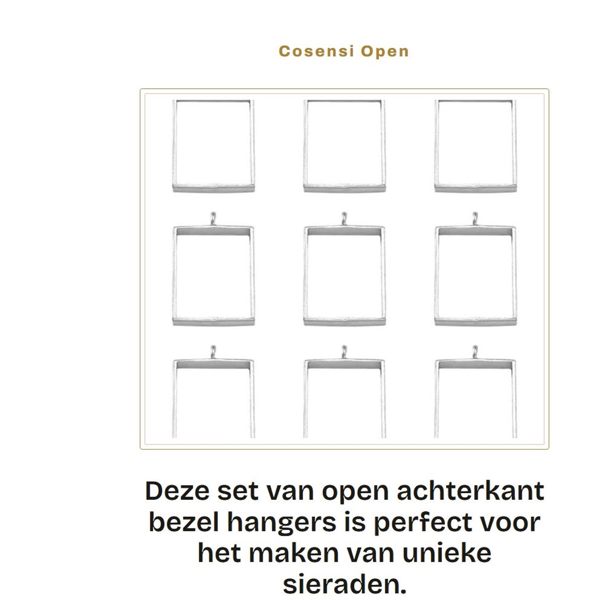 Dailygoods - Open Achterkant Bezel Hangers voor DIY Sieraden Maken