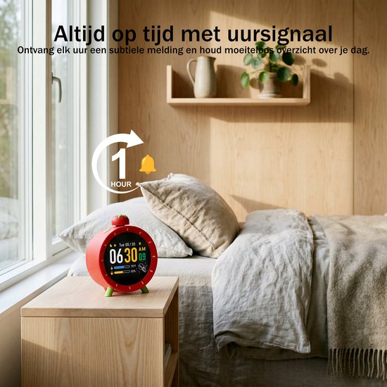 Inga® Kinder Wekker met Timer | Digitale Wekker Kind – 4 Alarmen | Luid Alarm | Visuele Timer | Kleurrijk Display | Voor School, Huiswerk & Routine van Inga — afbeelding 5