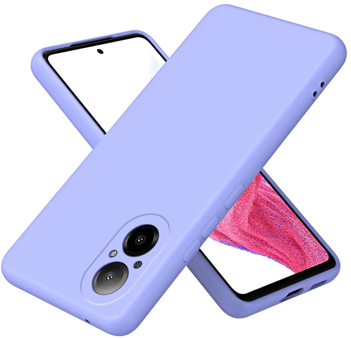 Dailygoods- Siliconen Hoes Schokbestendig - Effen Kleur - Ultradun - Zacht Aanvoelend - TPU - Microvezelvoering - Telefoonhoes