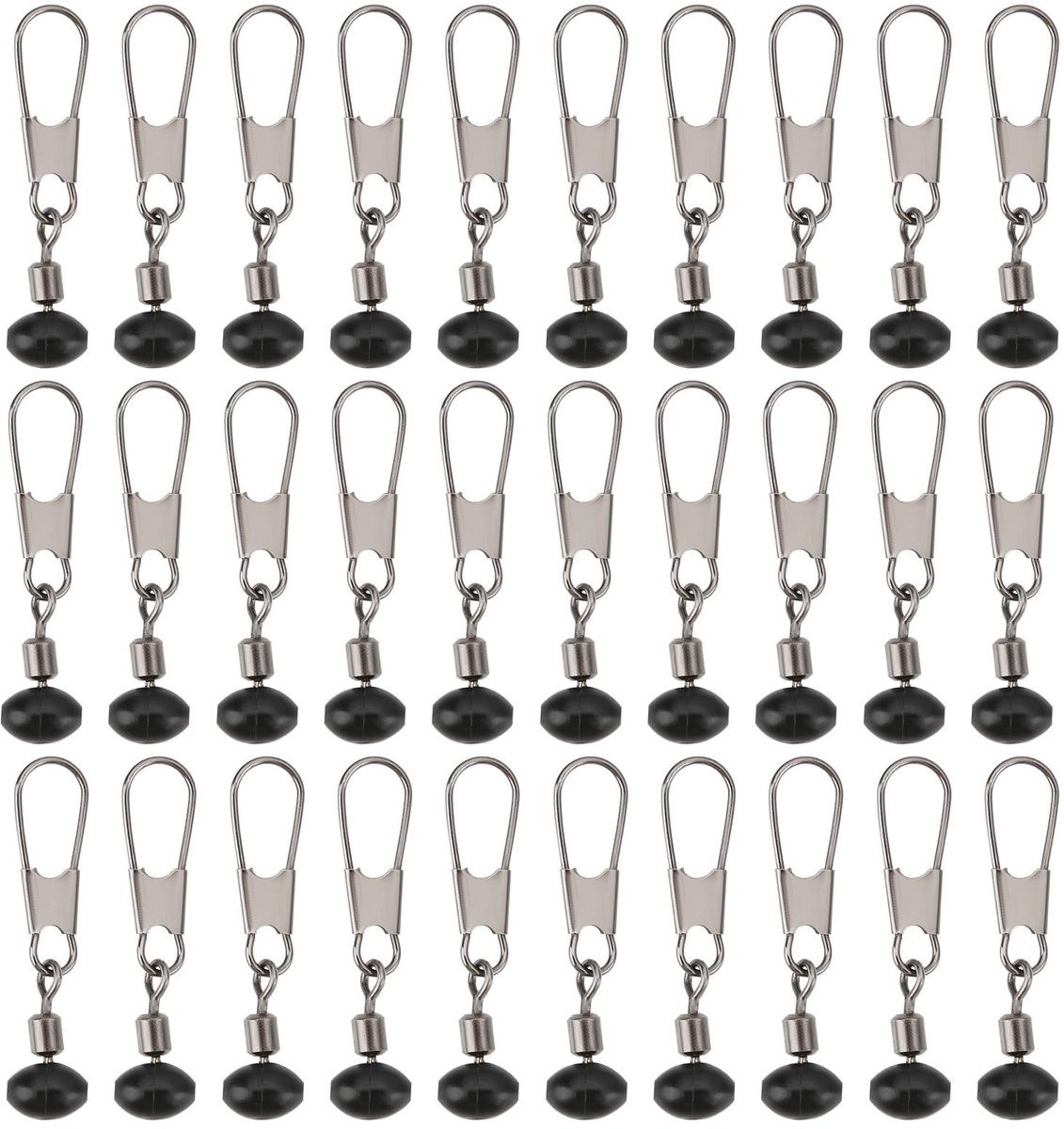 Dailygoods- Vissen Bead Spinner 30 Stuks - 30MM - 13KG - Geschikt voor Schuifvlotter/Aas Mand - Flexibele Viservaring - Vermindert Lijnverstrengeling - Vissersaccessoire