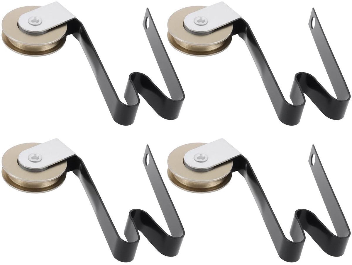Dailygoods - 4 Stuks Schuifscherm Deurrollen met Spanning Veer