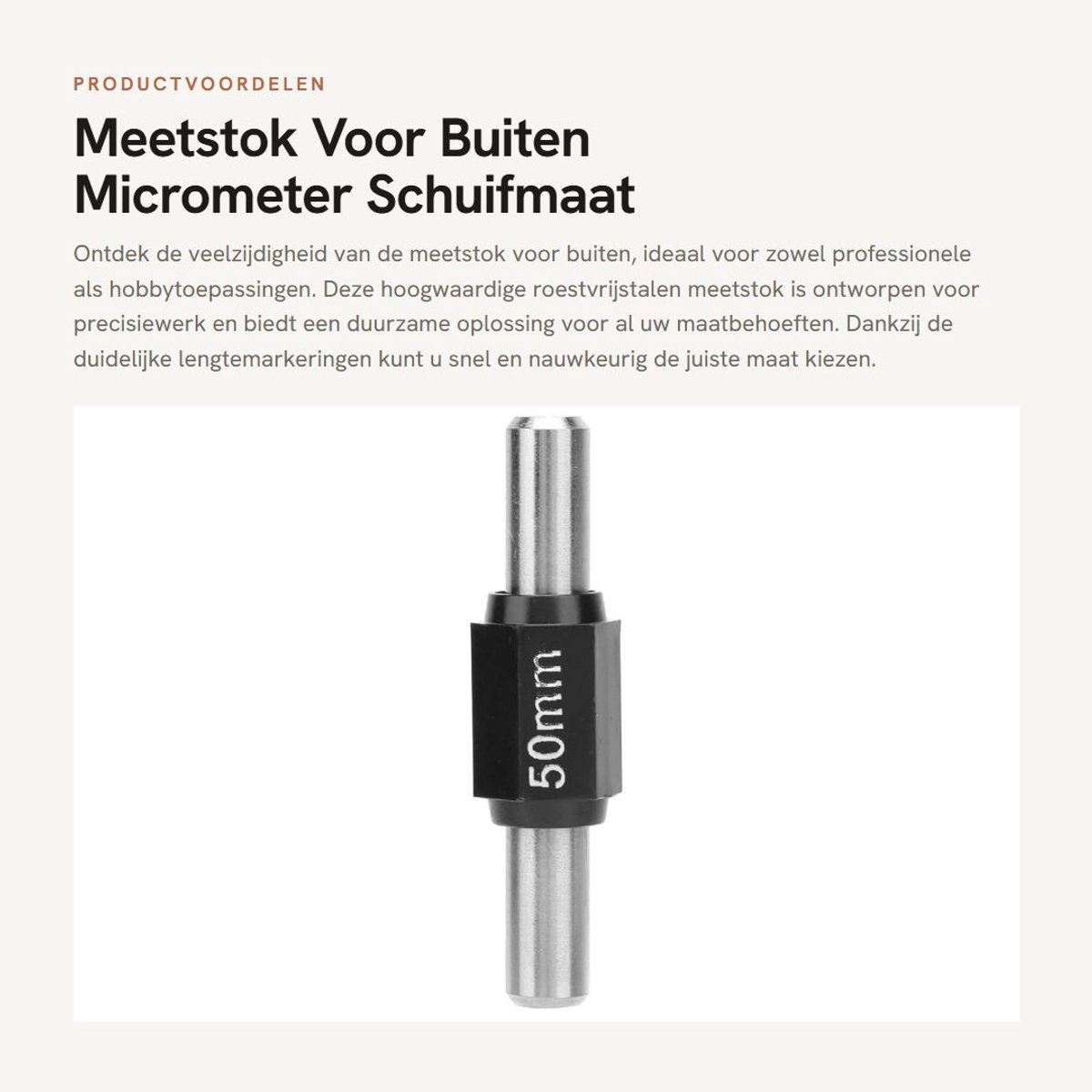 Dailygoods- Meetstok Hoge Kwaliteit - Micrometer Schuifmaat - Roestvrij Staal - Duidelijke Markering - Lichtgewicht - Duurzaam - Meetlat