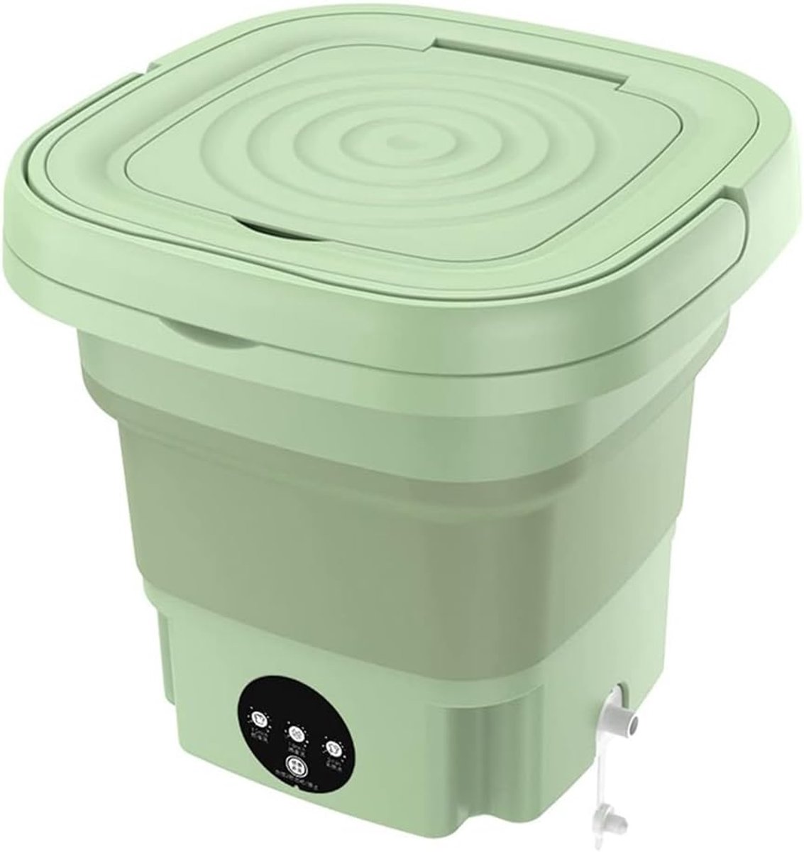 Draagbare Wasmachine Mini Wasmachine Opvouwbaar Kleding Wassen Met Sterilisatie Functie 1689.5 Gram Groen