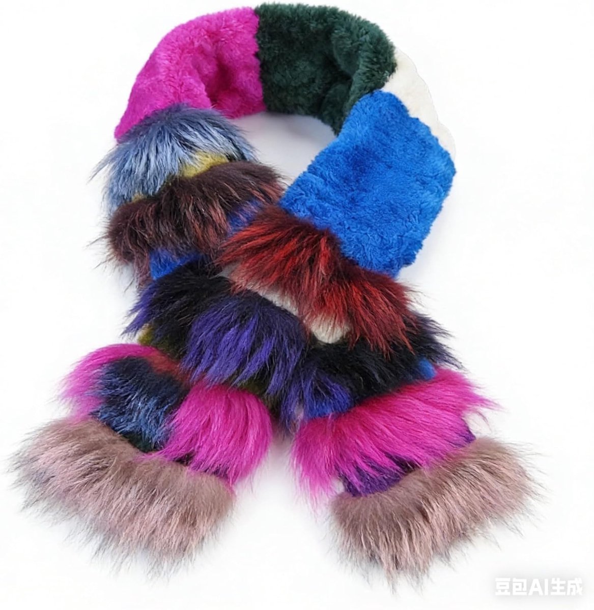 Gebreide Sjaal - Winterse Halsband - Warm Blijven - Natuurlijke Rand - Lange Lengte - Gebroken Wit