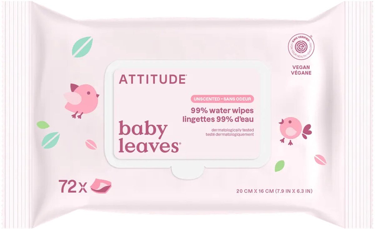 Attitude Baby Leaves billendoekjes | 72 stuks
