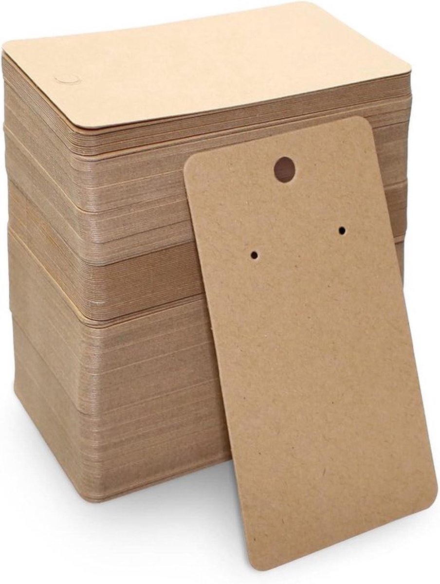 200 stuks kraftpapier sieraden displaykaarten