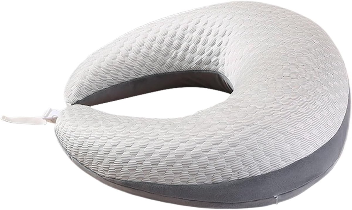 Leeskussen Bed - Rugsteun Kussen - Ontspannen Lezen - Met Armleuningen - 60 x 58 cm - Grijs