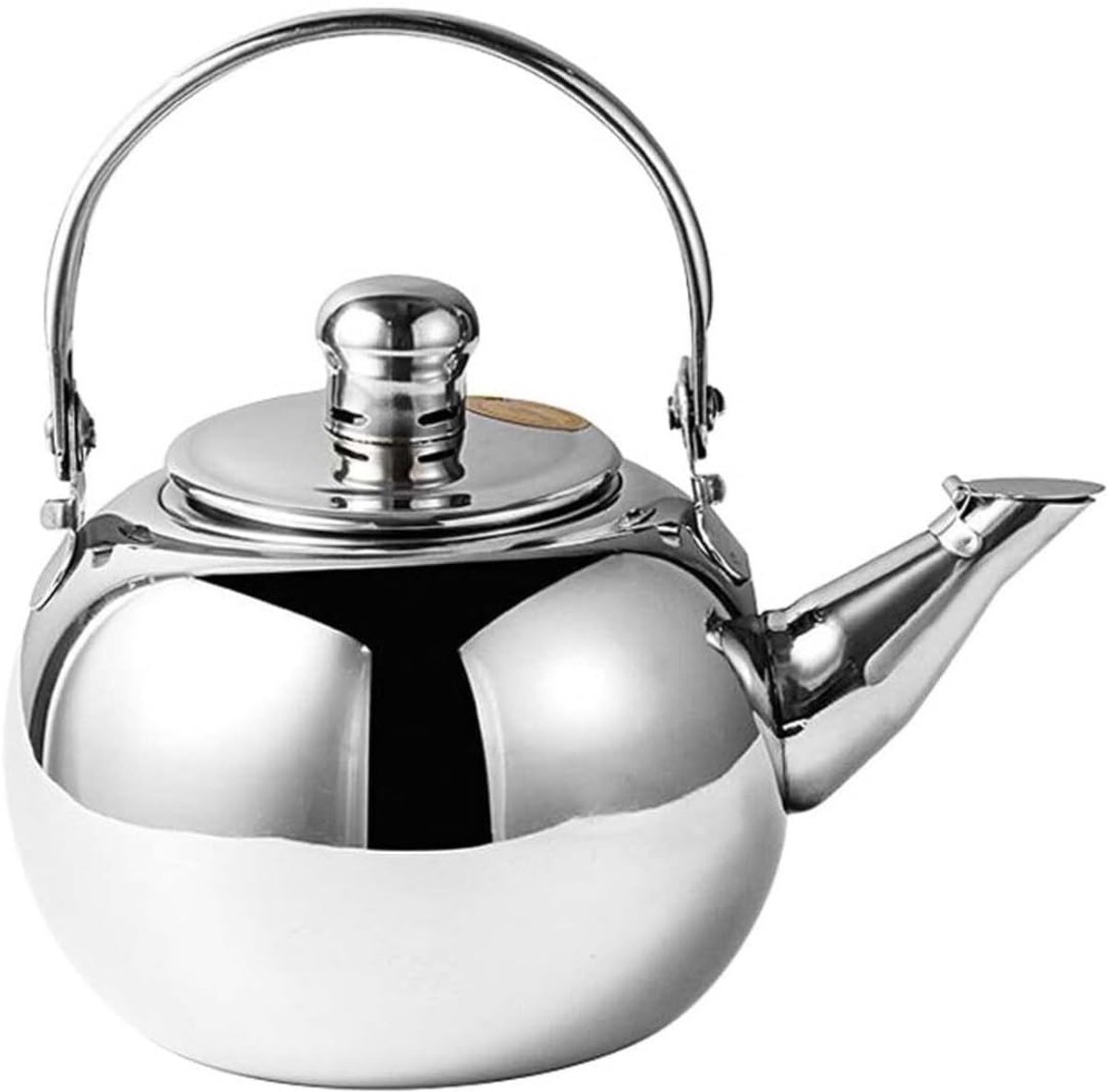Fluitketel Roestvrij Staal - Waterkoker Theepot - Water Koken - Snelle Warmtegeleiding - 2L - Zilverkleurig