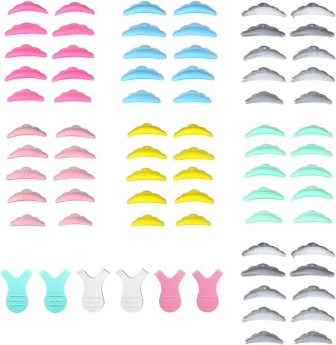 Wimperlifter set Inovra Plus met 70 pads en 6 borstels