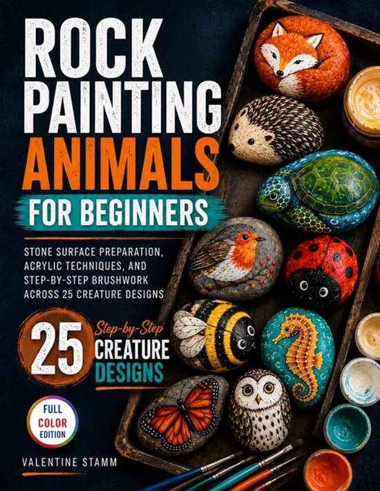 Rock Painting Animals for Beginners - cover