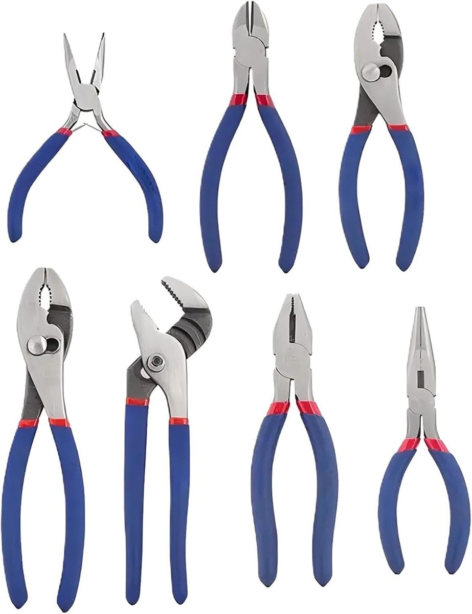 Tangenset 7-delig - Handgereedschap set - Klus en reparatie - Precisie aandrijving - Compact lichtgewicht - Uniek