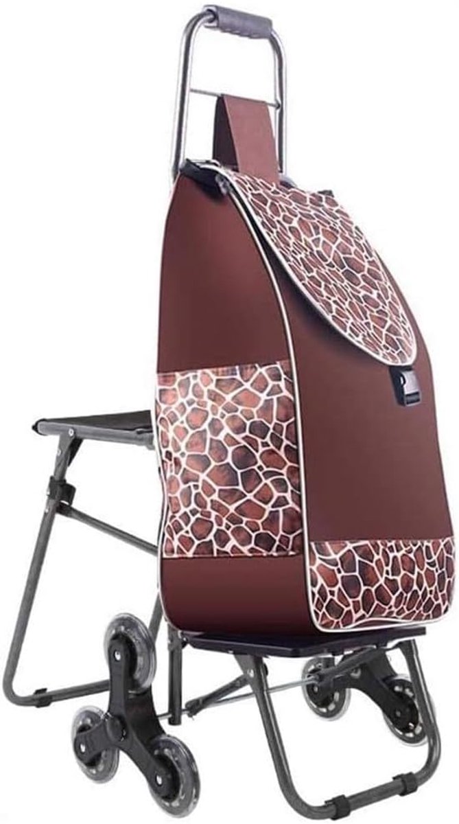 Boodschappentrolley - Winkelwagen op wielen - Boodschappen vervoeren - Waterdichte tas - 3500 gram - Grijs