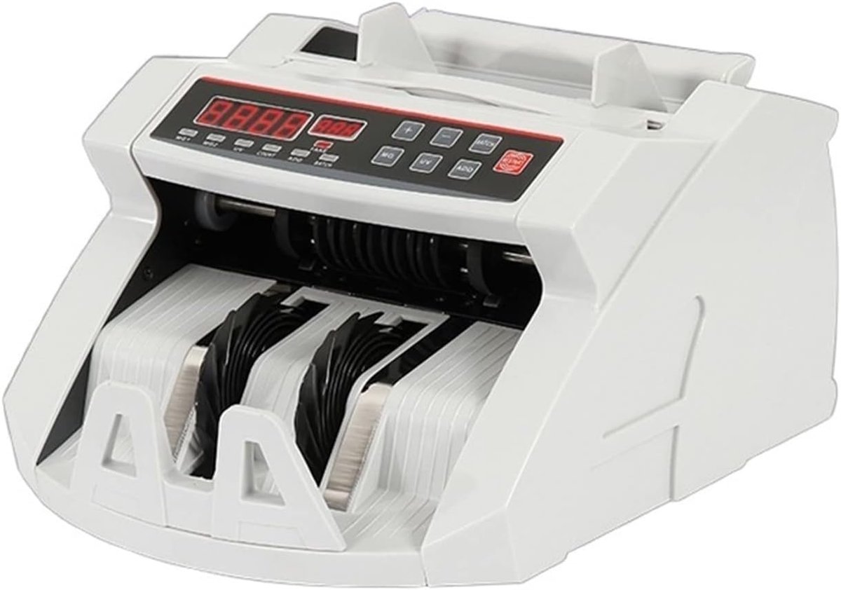 Geld Tel Machine - Biljet Tellen - Valuta Verwerken - Meerdere Valuta Detectie - 290x250x180mm - Wit