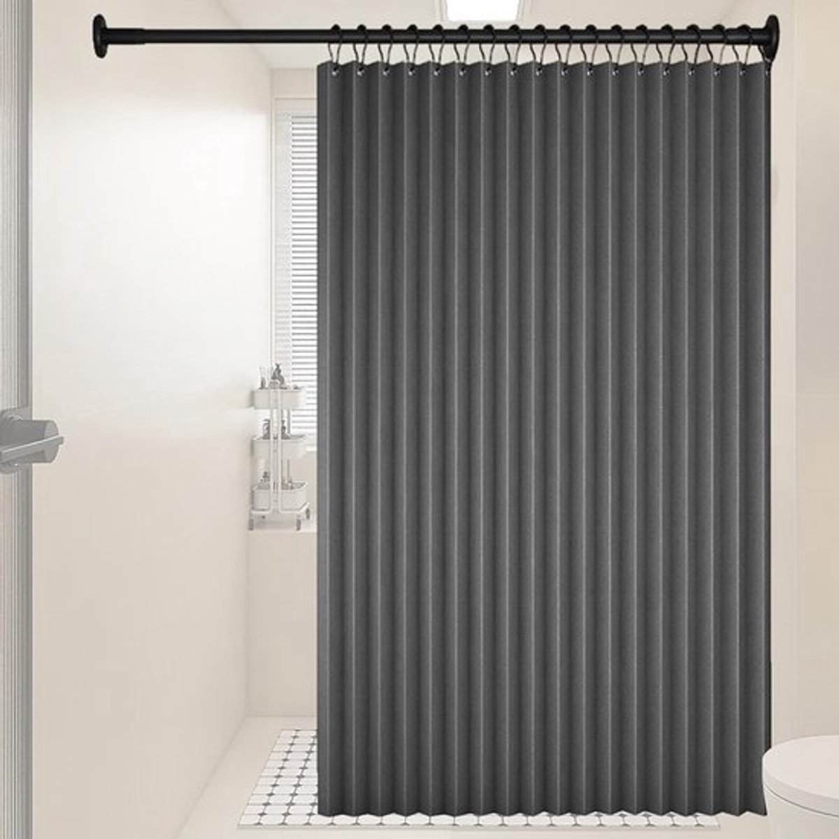 Magnetische deurgordijn 120x200 cm met telescoopstang