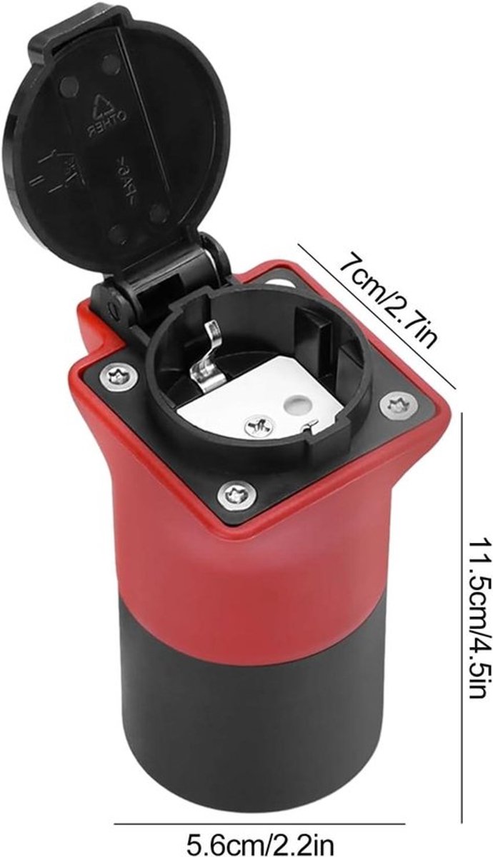 Allecto Plus - 35 KW - Adapter Type 2 naar Schuko - 16A - 220v