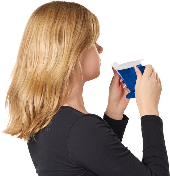 HandyCup met deksel - drinkbeker met 2 handgrepen - blauw - 200ml van Handy — afbeelding 4