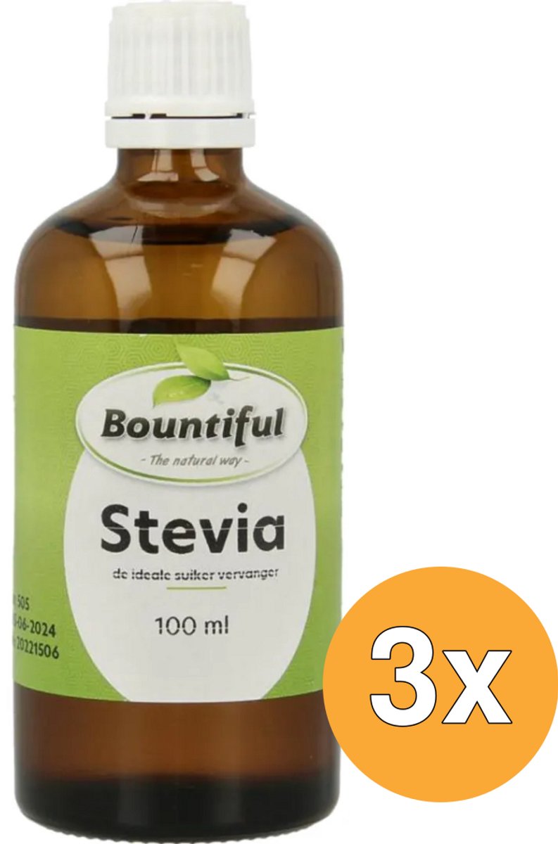 3x Bountiful Stevia Vloeibaar (100 ml)