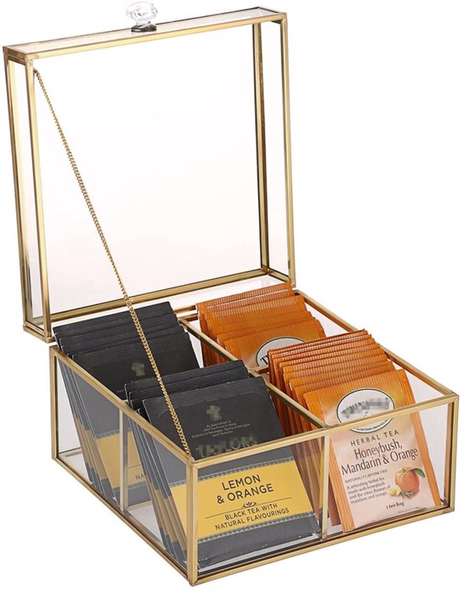 Organizeer je theezakjes met Dailygoody's moderne opbergkist