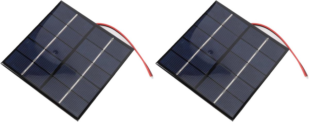 Zonnepaneel Module - Zonneoplader - Apparaten Opladen - Lichtgewicht Draagbaar - 15x13x2 cm - Zwart