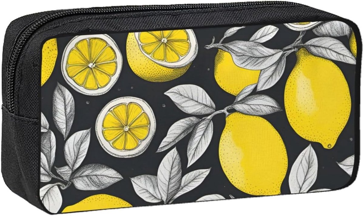 Ruime Pennen Etui - Briefpapier Organizer - Kantoor en Reis - Duurzame Oxford Stof - 22 cm Lengte - Zwart