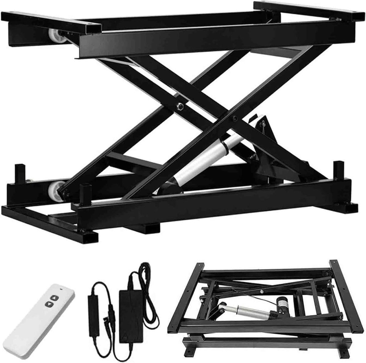 Elektrische Heftafel - Schaarheftafel Lift - Comfortabel Werken - Afstandsbediening - Tot 150KG - Zwart
