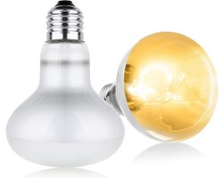 Reptiel Warmtelamp - Terrarium Lamp UVA - Reptielen Verwarmen - UVA Volledig Spectrum - 25 Watt - Glas