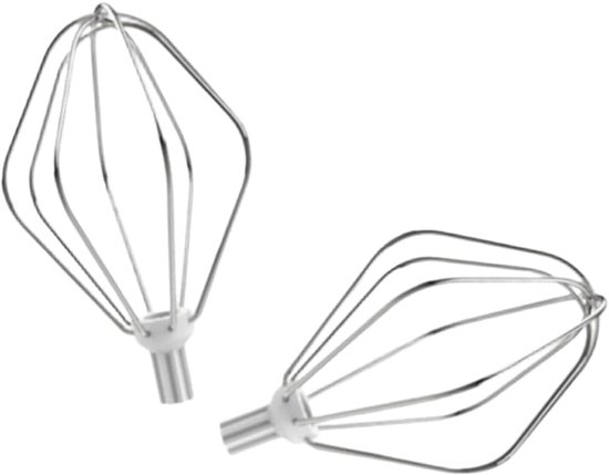 Mixer Accessoires - Klopper Set - Keuken Gebruik - Roestvrij Staal - 2 Stuks - Zilverkleurig — afbeelding 4