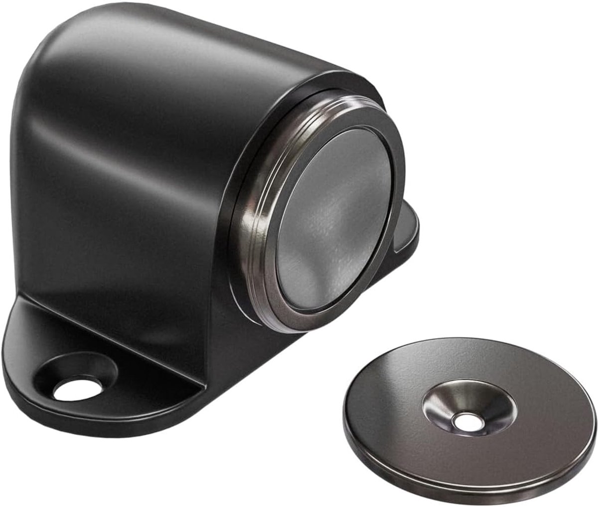 Magnetische Deurstopper - Deurhouder Magneet - Deuren Open Houden - Krachtige Magneet - 44 x 40 mm - Zwart
