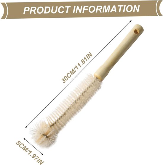 Flessenborstel Baby - Flessenreiniger - Drinkflesborstel - Flesborstel - Komborstel - 30 cm van Flessenborstel Baby — afbeelding 5