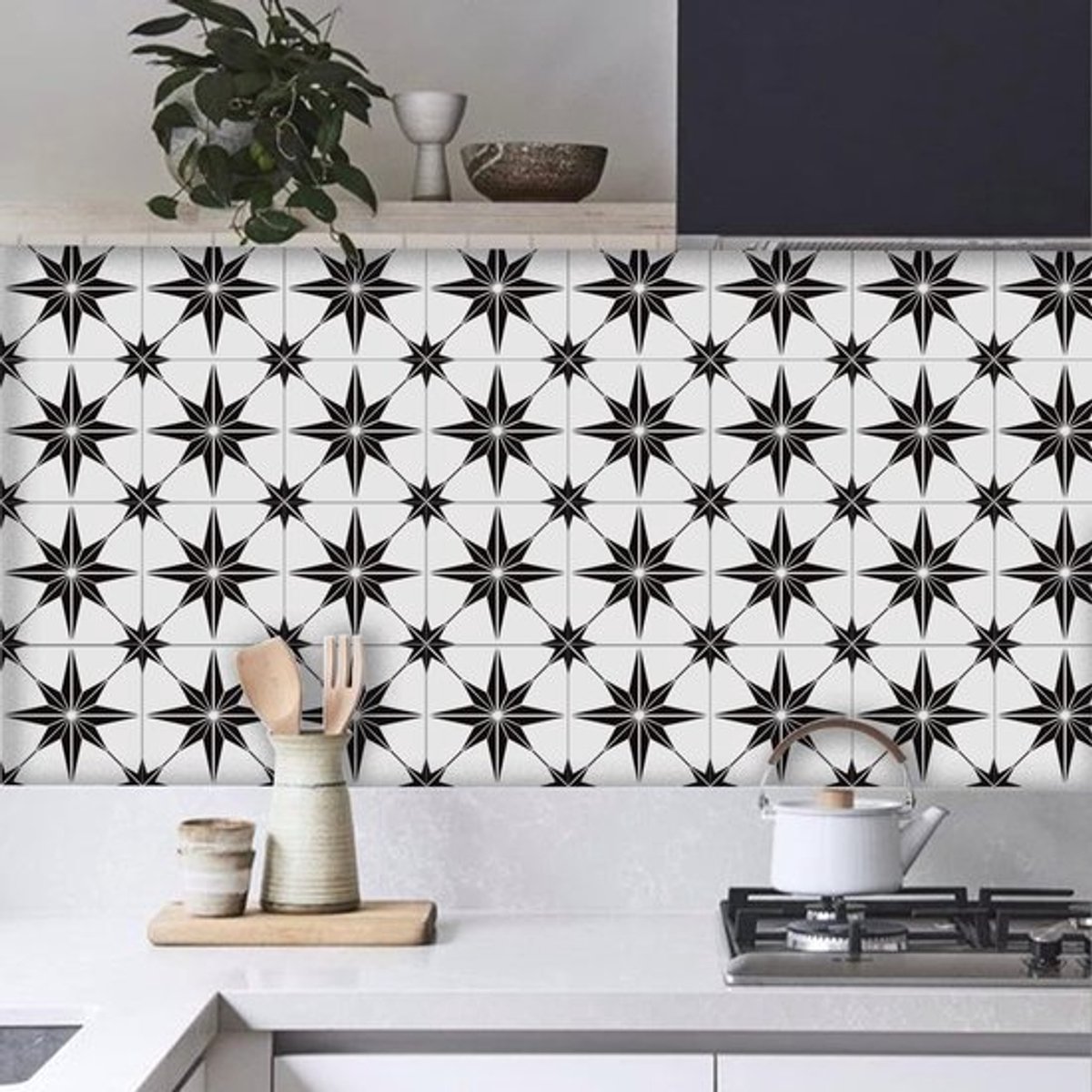 Antislip Vinyl Vloer- en Muurtegel Stickers - 12 Stuks 20x20 cm - Zelfklevend PVC voor Keuken en Badkamer