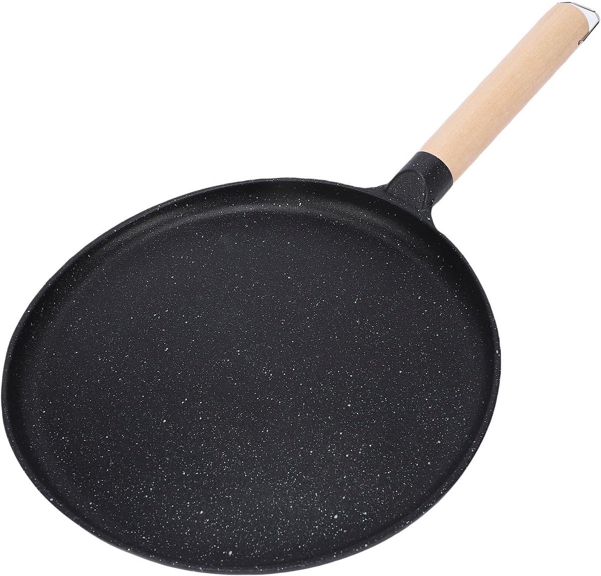 Pannenkoekenplaat - Koekenpan - Keuken Gebruik - Antiaanbaklaag - 24 cm - Zwart