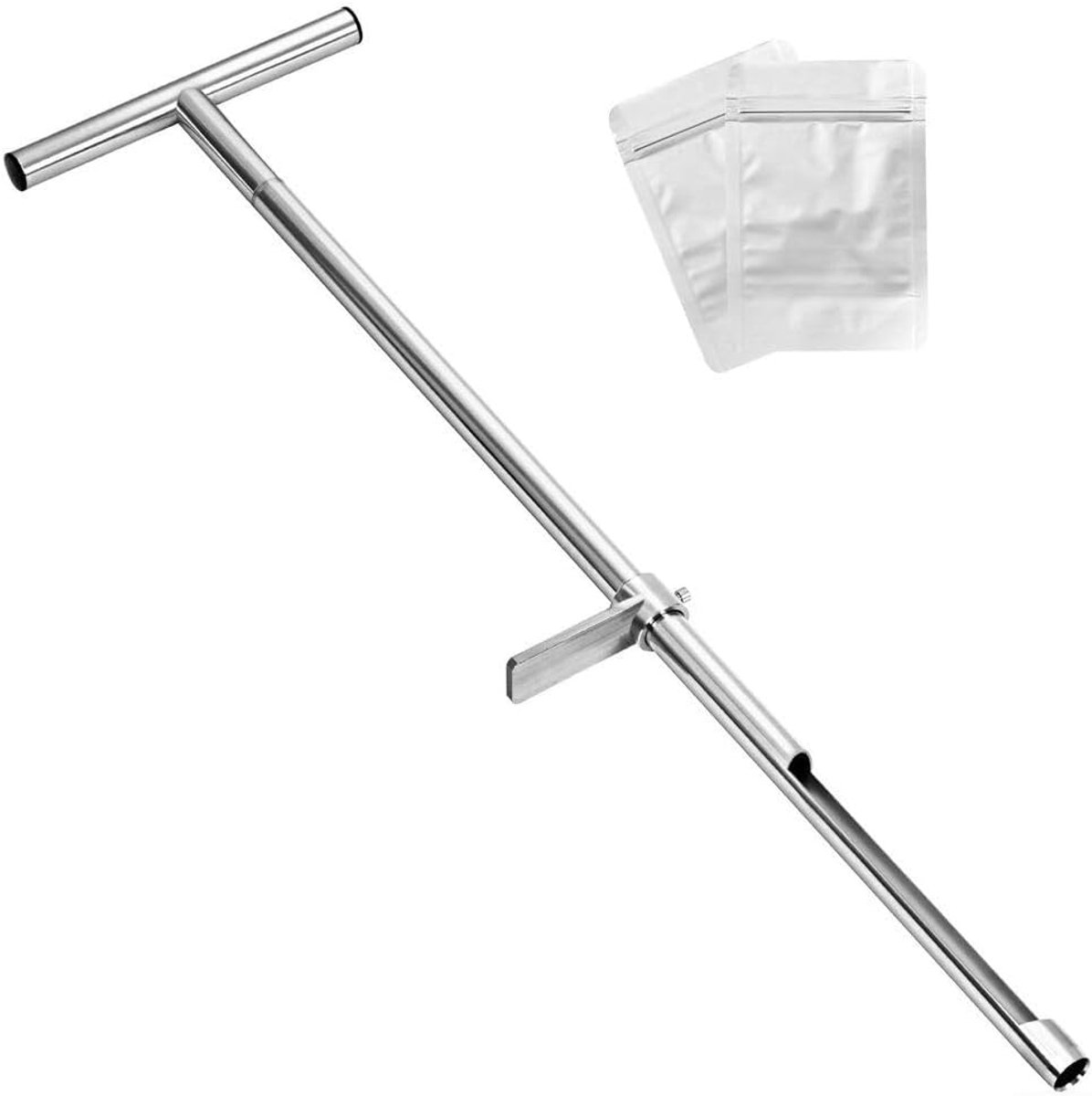 Bodemsonde Kit - Grondtester Staaf - Tuinonderhoud Testen - Roestvrij Staal - 36 Inch Lengte - Zilverkleurig
