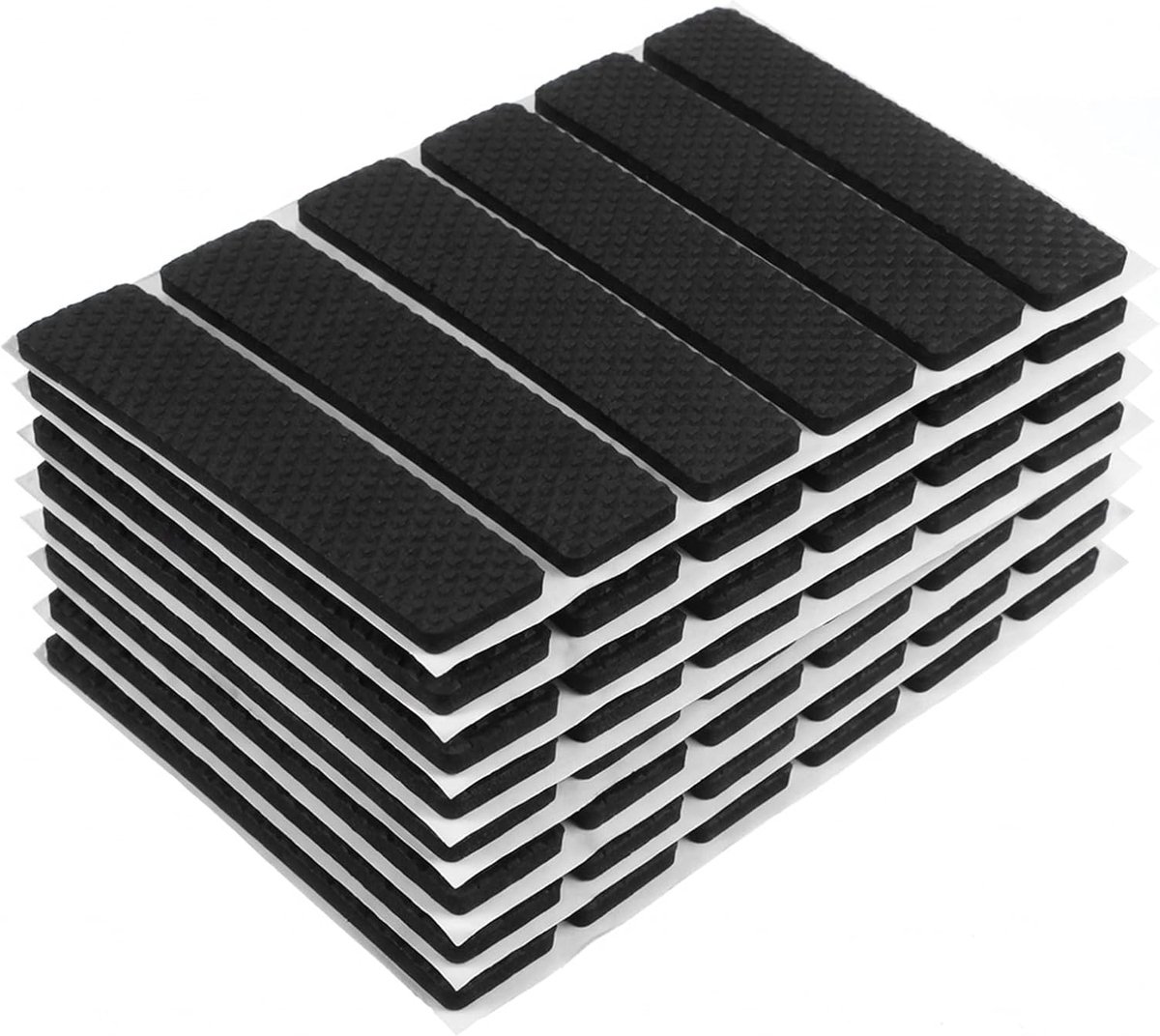 Meubelpads - Vloerbeschermers - Meubels Stabiliseren - Antislip Rubber - 48 Stuks - Zwart