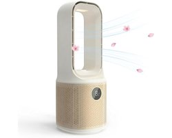 13,5-inch bladeloze tafelventilator, oplaadbare USB-ventilator, compact en fluisterstil, 9 snelheden, led-nachtlampje, 60° oscillatie, timer (1-9 uur), geschikt voor thuis, kantoor en slaapkamer