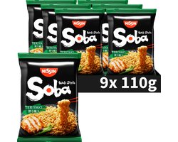 Nissin Soba Bag Teriyaki Noodles - Wok Style Instant Noedels - 9 stuks