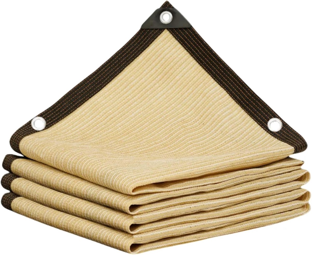 Schaduwdoek Tuin - Zonnedoek UV-bestendig - Bescherming Buiten - Met Doorvoertules - 3x5m - Beige