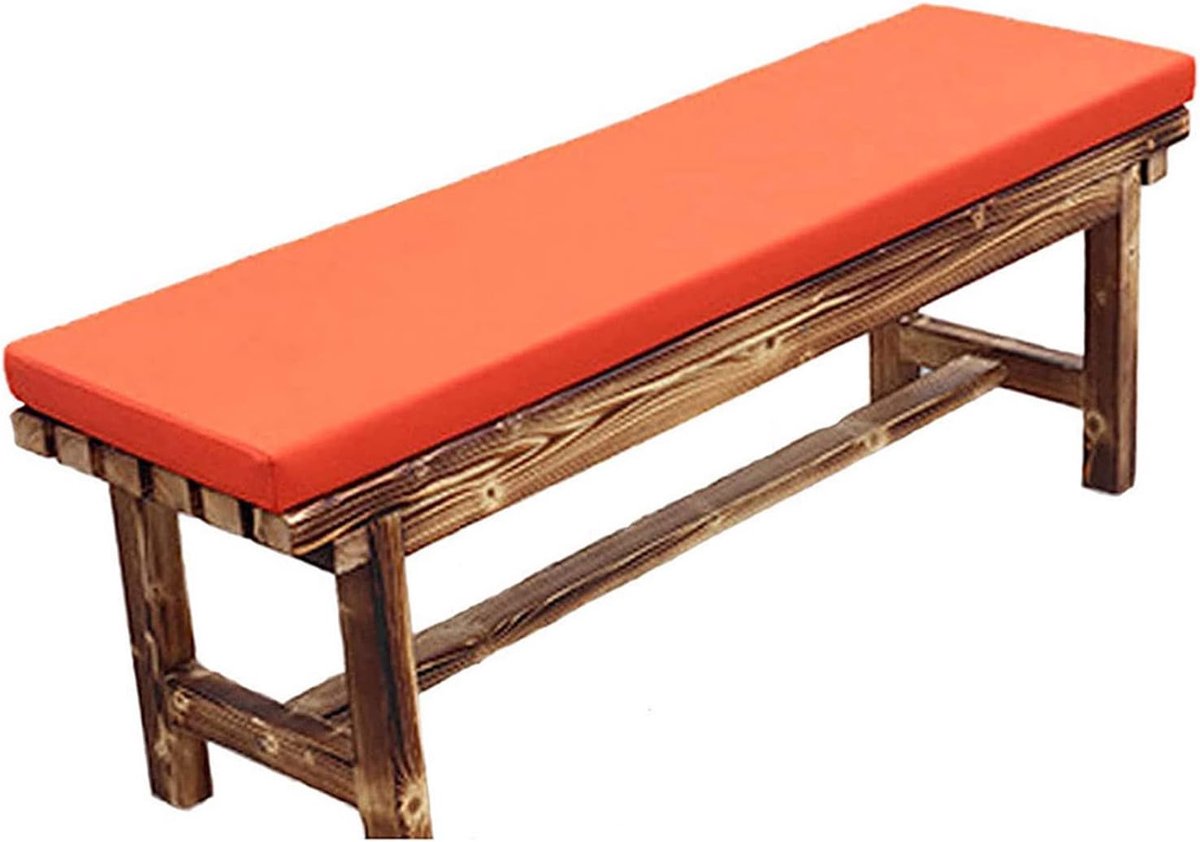 Tuinbankkussen - Lange Zitmat - Buiten Zitten - Waterdicht Polyester - 170x45cm - Oranje
