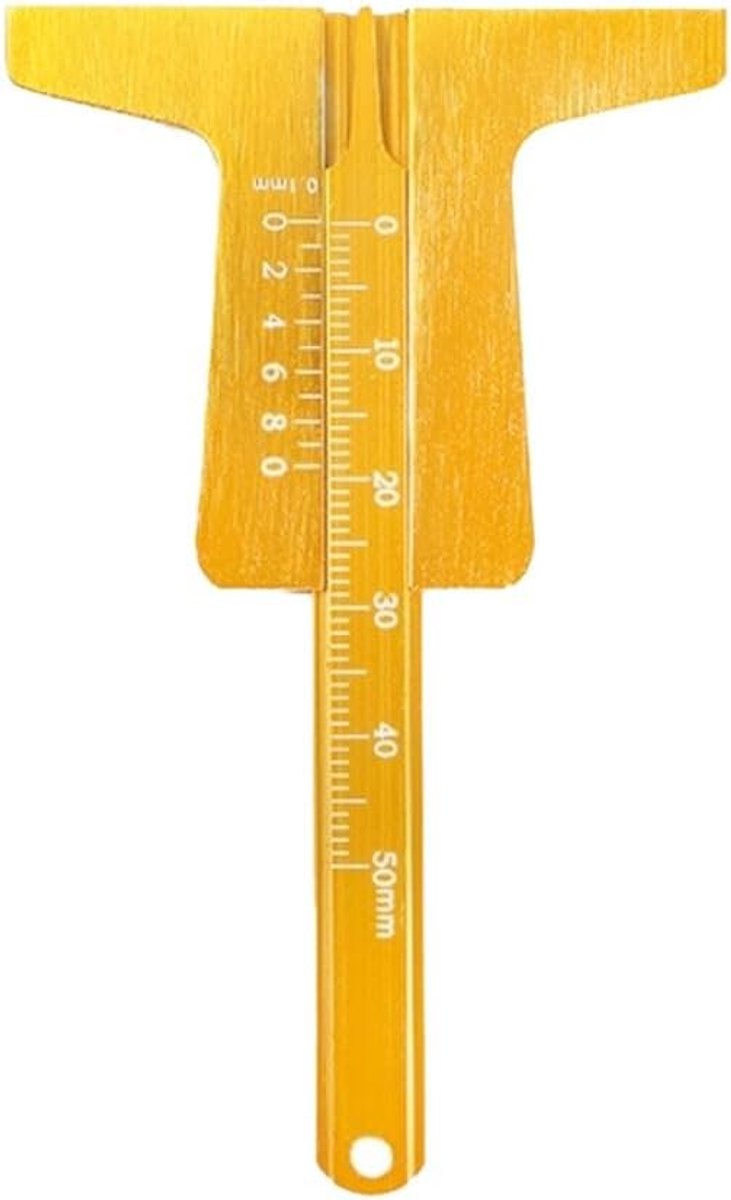Bandloopvlakdieptemeter - Roestvrij staal meter - Veilig rijden - Duurzaam materiaal - 0-50 mm bereik - Zilverkleurig