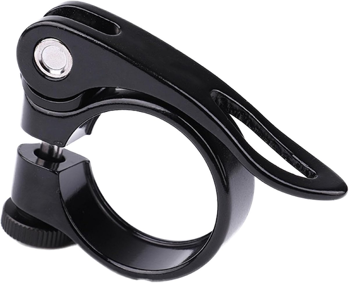 Fiets Zadelklem - Zadelpen Klem - Zadel Verstellen - Snelsluiting Aluminium - 27.2-31.9 mm - Zwart