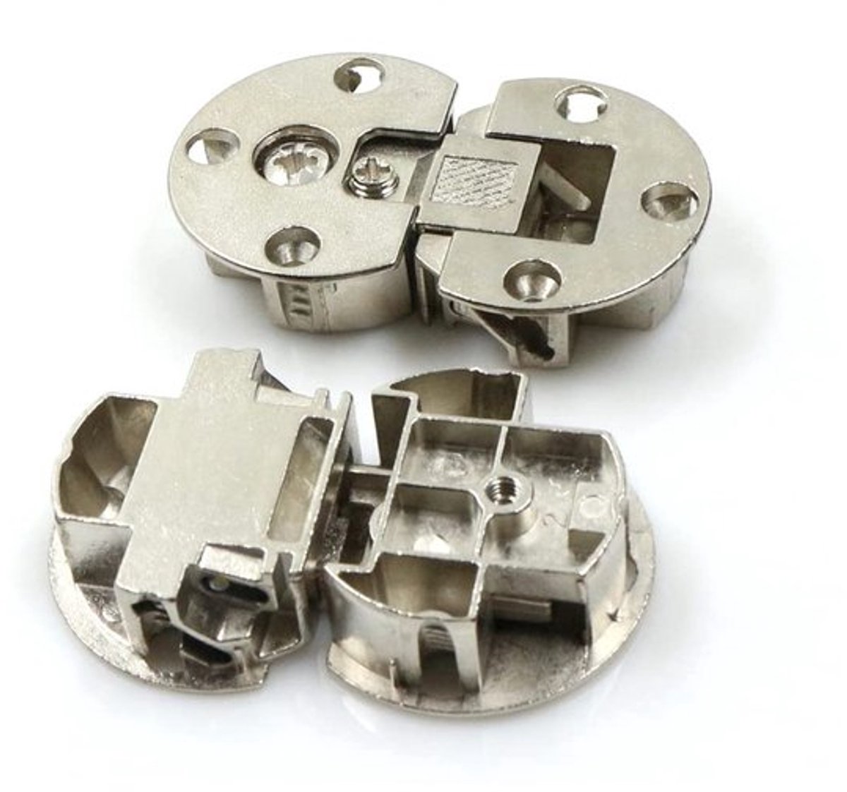 MTTProducts - Vouwscharnier - 3D Verstelbaar - Staal - 90 Graden - Meubelscharnier