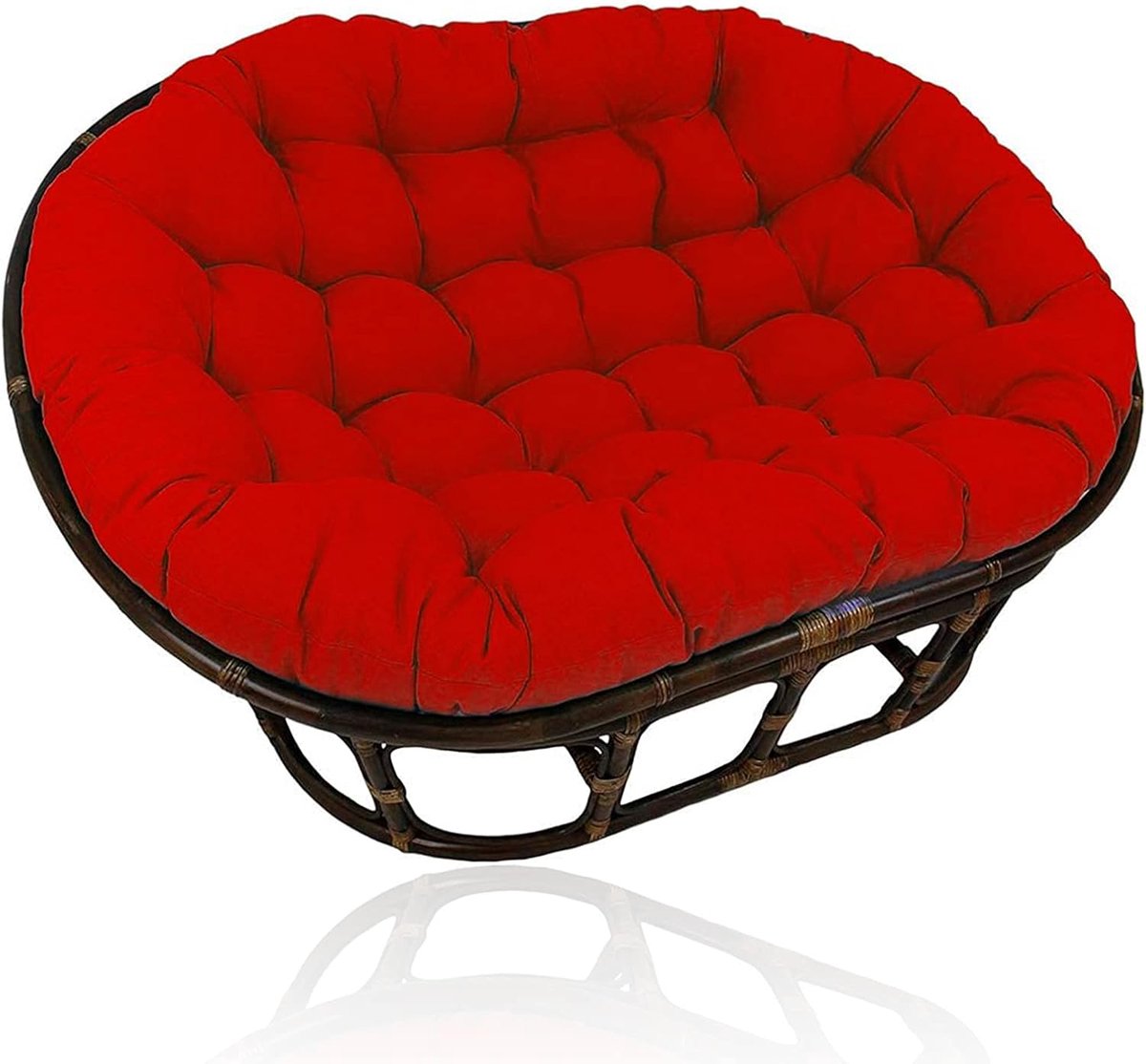 Dubbel stoelkussen - Hangmat kussen - Buiten ontspannen - Waterdichte stof - 170 x 120 cm - Rood