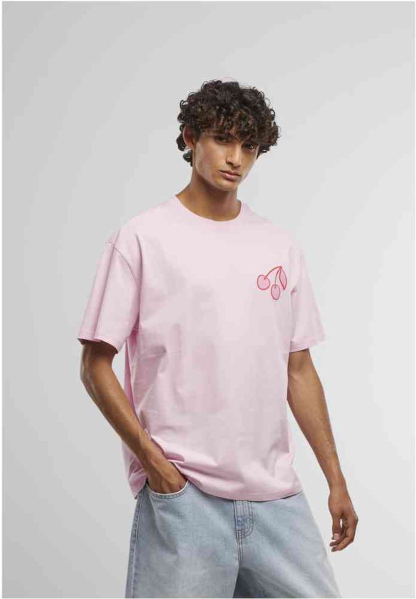 Mister Tee Cherries Oversize Heren Tshirt M Roze